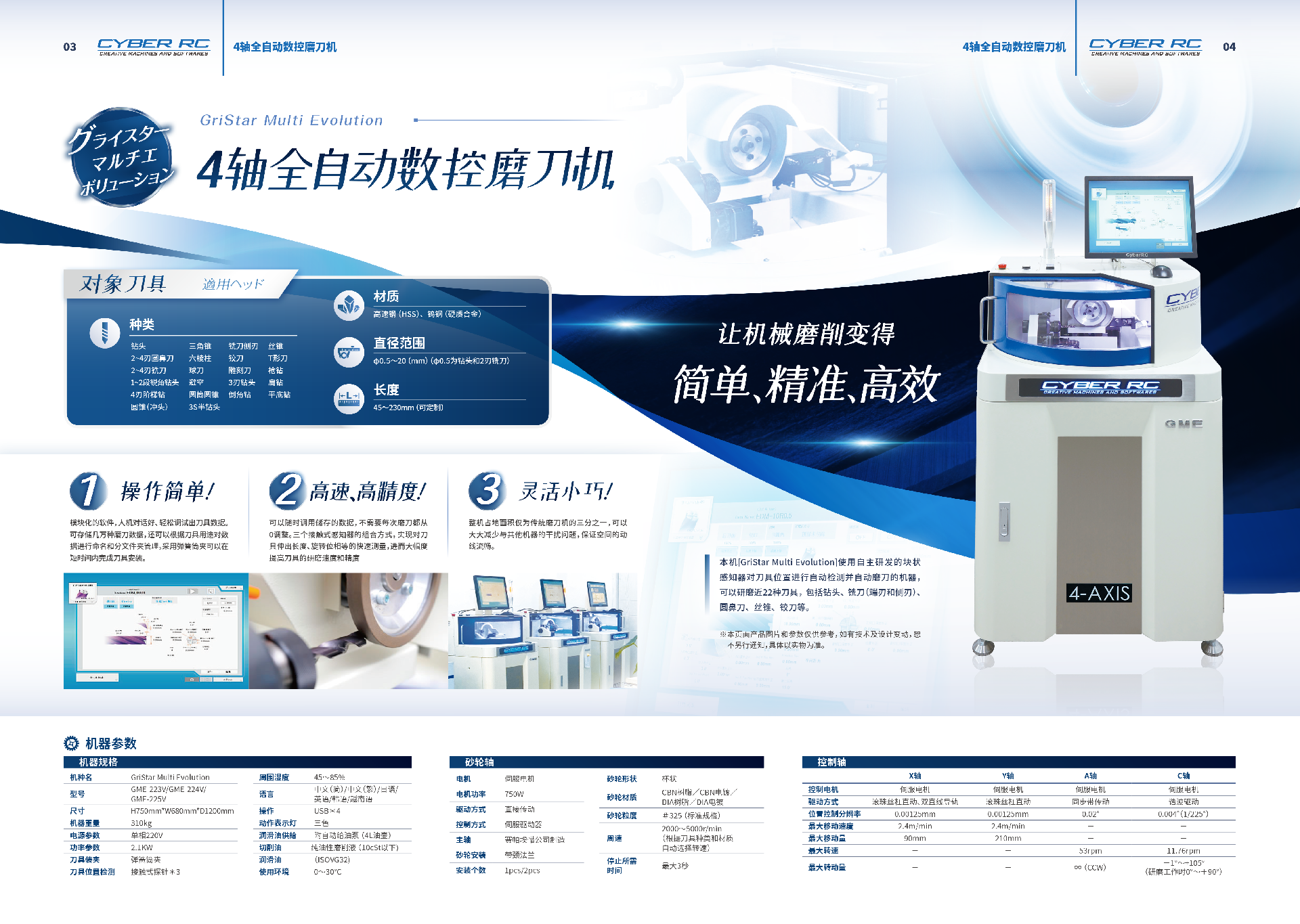 四軸全自動數控磨刀機